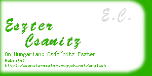 eszter csanitz business card